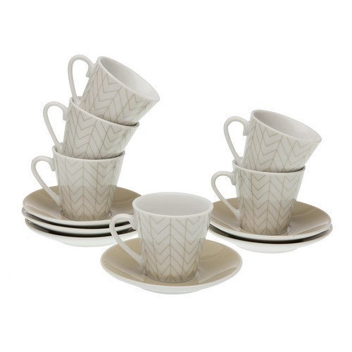 SET 6 TAZAS CAFE VERSA ERIS C/PLATOS